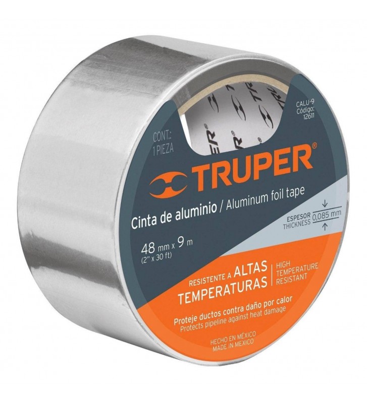 CINTA ALUMINIO 2"X 9M No. 12611 TRUPER | Hágalo Home Center