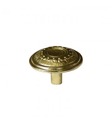 JALADERA BOTON 34mmD X 21mmH LATON BRILLANTE No. 3824
