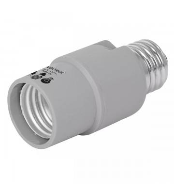 Para lámparas LED ahorradoras, incandescentes y halógenas. Cuerpo fabricado en policarbonato
Con sensor de luz, se activa cuand