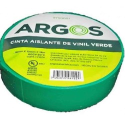 Cinta Aislante De Vinil Verde 3/4X18M