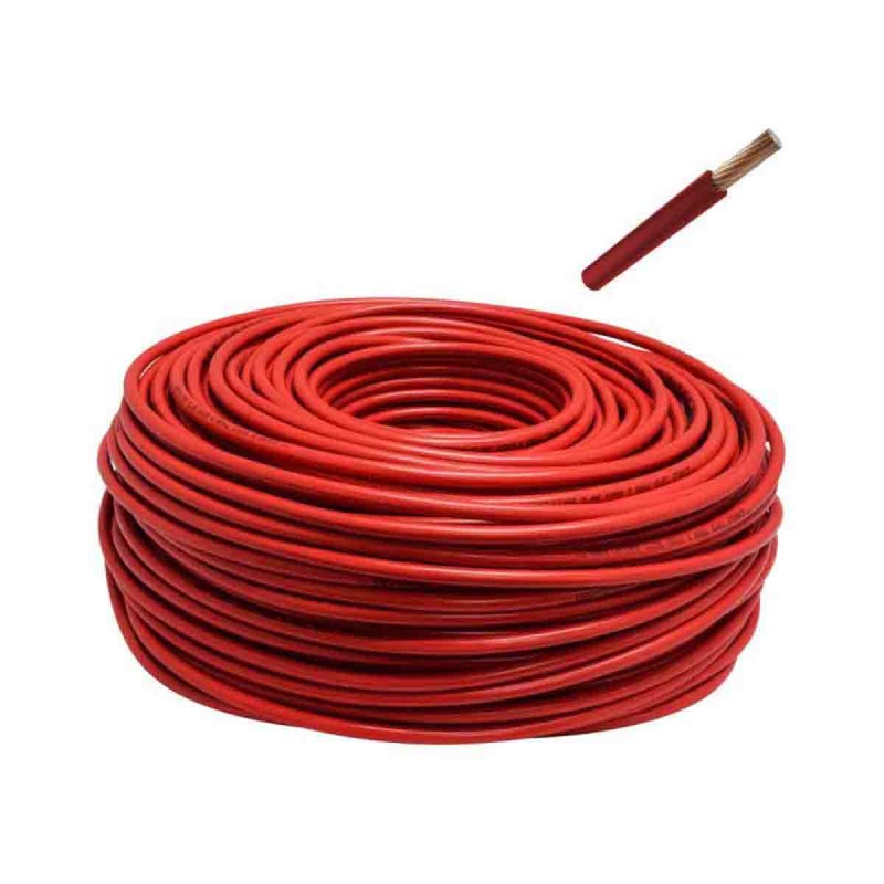 Cable eléctrico THW calibre 8, 100 m color rojo - Urrea México