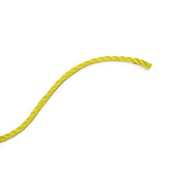 Cuerda fabricada en polipropileno color amarillo
Carrete ligero de polipropileno color negro