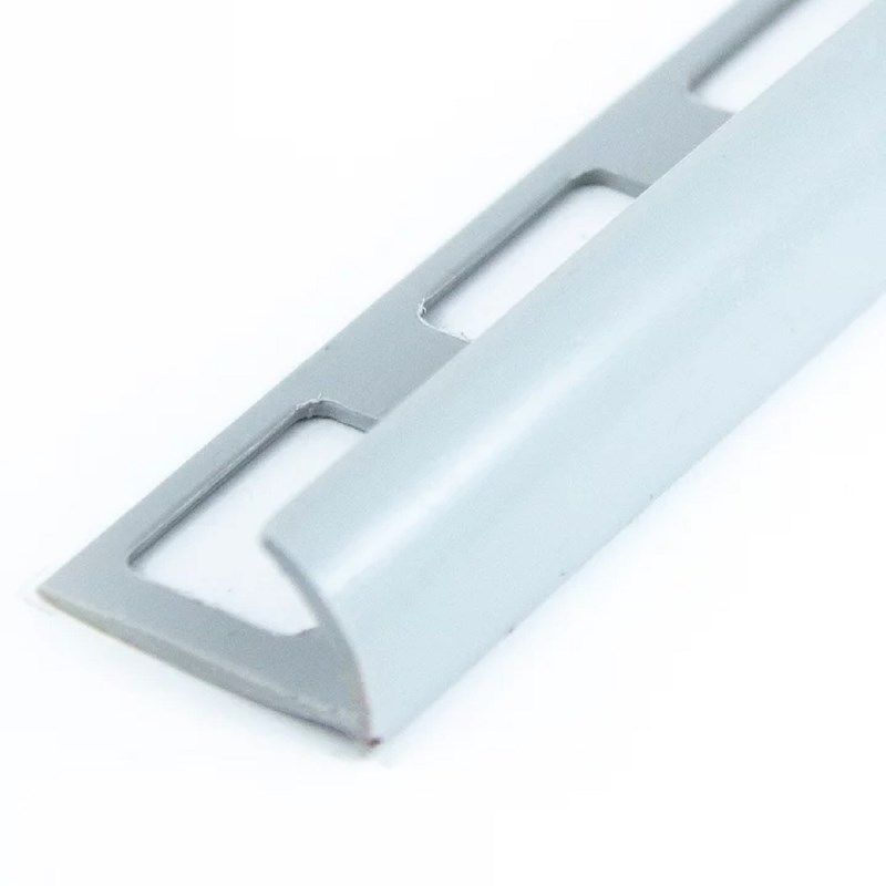 PERFIL PVC LISO GRIS 2.44 MT