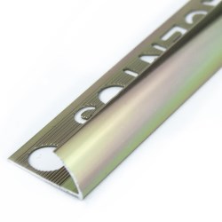 Perfil aluminio bronze mate 10 milimetros 2.44 metros greda
