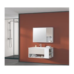 COMBO AMBAR, MUEBLE DE BAÑO C/ESPEJO BOTIQUÍN  80X50X50