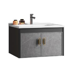 COMBO AGNI EMPOTRABLE MUEBLE DE BAÑO MONOMANDO CONTRA LAVABO Y ESPEJO 60X46X44