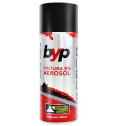 PINTURA AEROSOL COLOR NEGRO MATE 400 MILILITROS BYP ANM