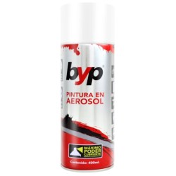 PINTURA AEROSOL COLOR BLANCO BRILLANTE 400MILILITROS BYP ABB