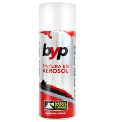 PINTURA AEROSOL COLOR BLANCO MATE 400 MILILITROS BYP ABM