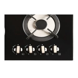 PARRILLA VIDRIO TEMPLADO 4 QUEMADORES 59X51 CENTIMETROS AGATA AXCENT JZ-BS4BA