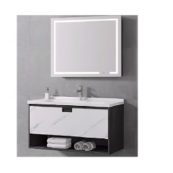 COMBO RUBI MUEBLE DE BAÑO C/ESPEJO TOUCH LUZ LED 80 X 48 X 50 CM