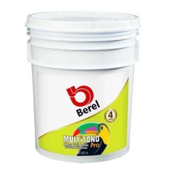 PINTURA VINILICA BLANCA MULTITONO PRO BEREL 4L