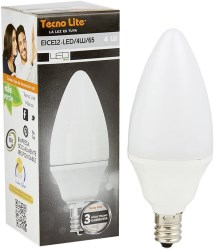 FOCO LED TECNOLITE TIPO VELA 4W E12 No. EICE12-LED/4W/65