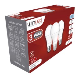 PAQUETE DE 3 FOCOS LED BLANCO FRIO 10 WATTS INNITE WLA-014