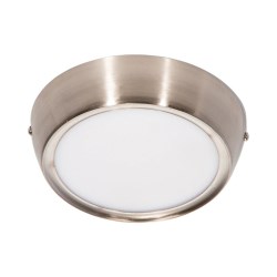 LAMPARA PARA TECHO LED 12 WATTS NIQUEL SATINADO LUMIMEXICO 21232-4