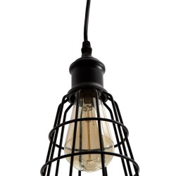 LAMPARA COLGANTE CAGE NEGRO MATE 1 LUZ LUMIMEXICO 18677-2