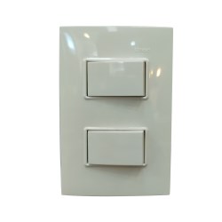 PLACA CON 2 APAGADORES 2 VIAS BLANCO No. 23260-90 LINEA S23