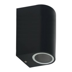 LAMPARA PARA PARED CILINDRO NEGRO DOBLE GU10 No. ADE-004 INT / EXT