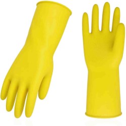 GUANTES DE LÁTEX PARA LIMPIEZA, MEDIANOS, PRETUL