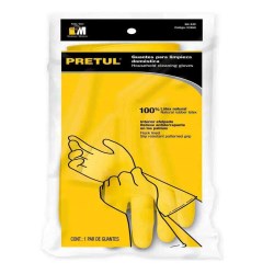 GUANTES DE LÁTEX PARA LIMPIEZA, MEDIANOS, PRETUL