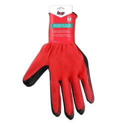 GUANTES DE NYLON NEGRO CON NITRILO MEDIANOS BYP GNB08