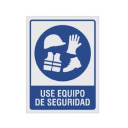 SEÑALAMIENTO "USE EQUIPO DE SEGURIDAD" CASCO 18X24