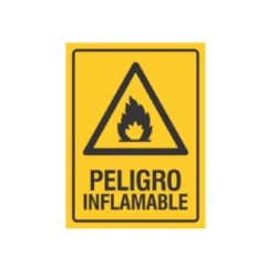 SEÑALAMIENTO "PELIGRO INFLAMABLE" 18X24