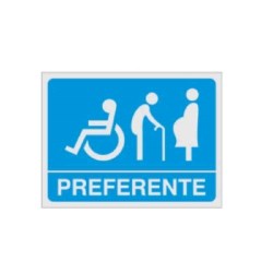 SEÑALAMIENTO "PREFERENTE" 24X18