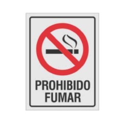 SEÑALAMIENTO "PROHIBIDO FUMAR" 18X24