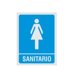 SEÑALAMIENTO "SANITARIO DAMA" 18X24