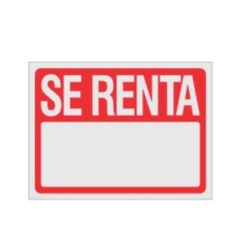 SEÑALAMIENTO "SE RENTA" 24X18