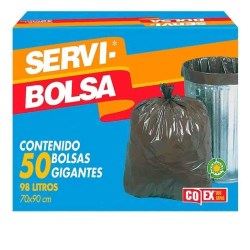 BOLSA PARA BASURA GIGANTE 70X90 50 PIEZAS