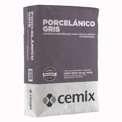 ADHESIVO PORCELANICO GRIS 20 KILOGRAMOS CEMIX