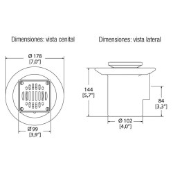 COLADERA PARA BAÑO DE REJILLA CUADRADA No.  24-CH