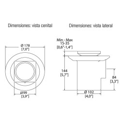 COLADERA PARA BAÑO CON DESAGÜE DE CONTORNO  No.  24-CHL