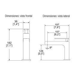 MONOMANDO LAVABO INCLUYE CONTRA PUSH CLASICA CR No.  E-917