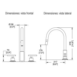 MEZCLADORA FREGADERO RETRACTIL MAGNETIC PREMIER CR No.  ME-303