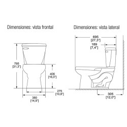 WC AUSTRAL PALANCA ENLONGADO 3.8L B ALTURA 16" No.  WC-AUSTRAL-P