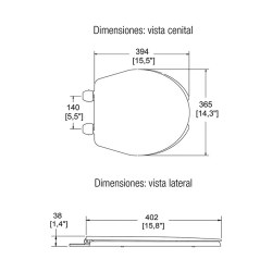 ASIENTO CIERR STD AB LRG ANTIBAC B No. AT-2