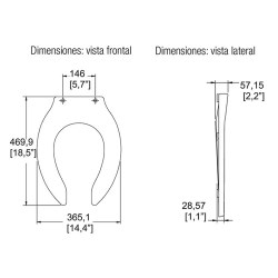 ASIENTO TAZAFLUX ANTIBAC BCO No. AF-2