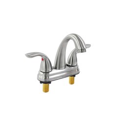 LLAVE MEZCLADORA  LAVABO 4" SATINADA No. 2-GL-D300S