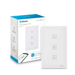 APAGADOR TRIPLE  WIFI DE PARED No. SHOME-113 STEREN