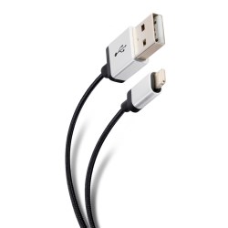 CABLE ELITE USB A LIGHTNING NEGRO, DE 1 M No. POD-412