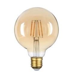 FOCO LED TIPO VINTAGE AMBAR GLOBO No. GLO4WA