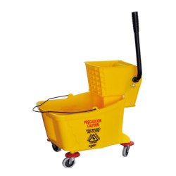 CUBETA DE 32 LITROS CON EXPRIMIDOR SABLON (8.45 GAL) AMARILLA No. 8213AM