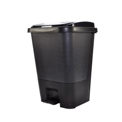 CESTO DE PEDAL 17 LITROS CON CUBETA SABLON (4.49 GAL) GRIS No. 8535NE