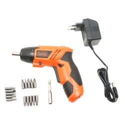ATORNILLADOR ECONÓMICO BLACK & DECKER 4.8V EN CAJA METÁLICA CON ACCESORIOS